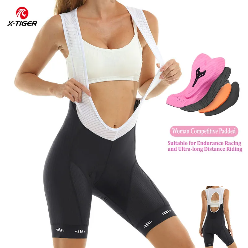 X-TIGER feminino ciclismo bib  - Mountain Biking Shorts Women avaliação e preço