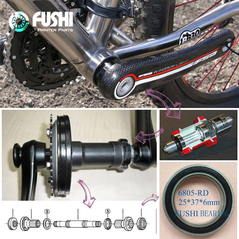 4PCS 6805-RD 25*37*6 mm Rolame - Bottom Bracket Press avaliação e preço